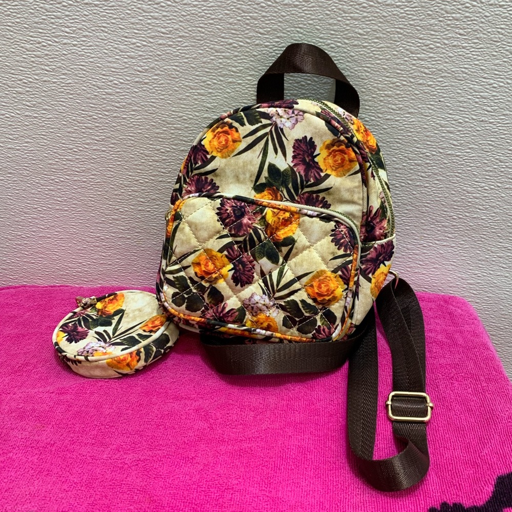 Mini backpack with coin purse